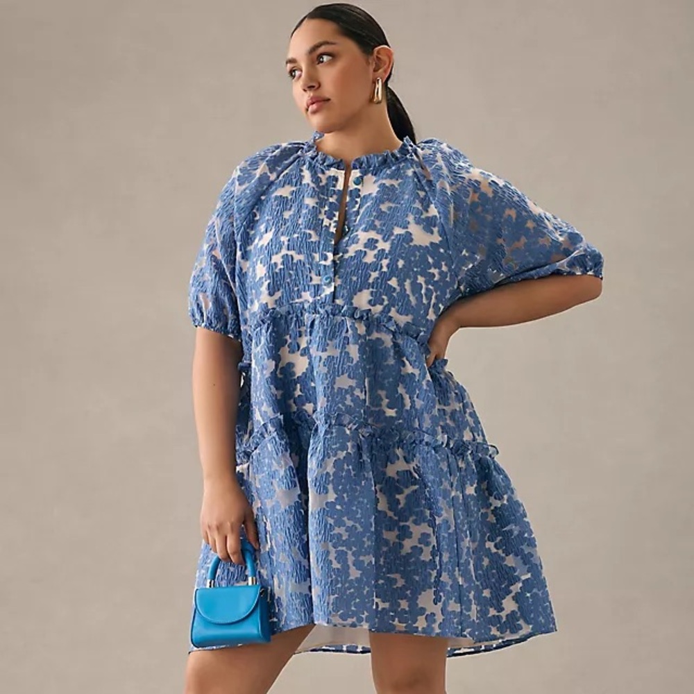 Maeve by Anthropologie Tiered Jacquard Dress